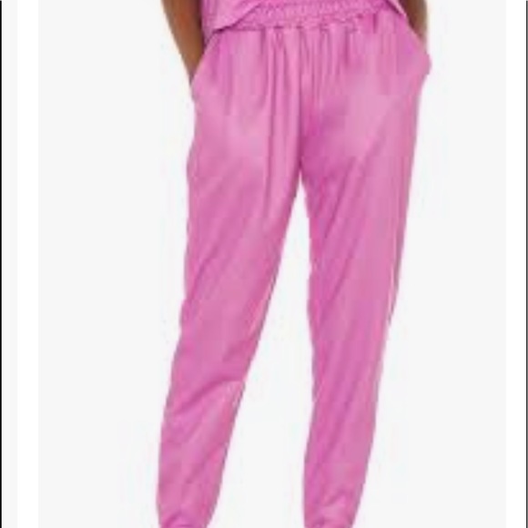 Nubyen high waisted pink joggers - Picture 1 of 3